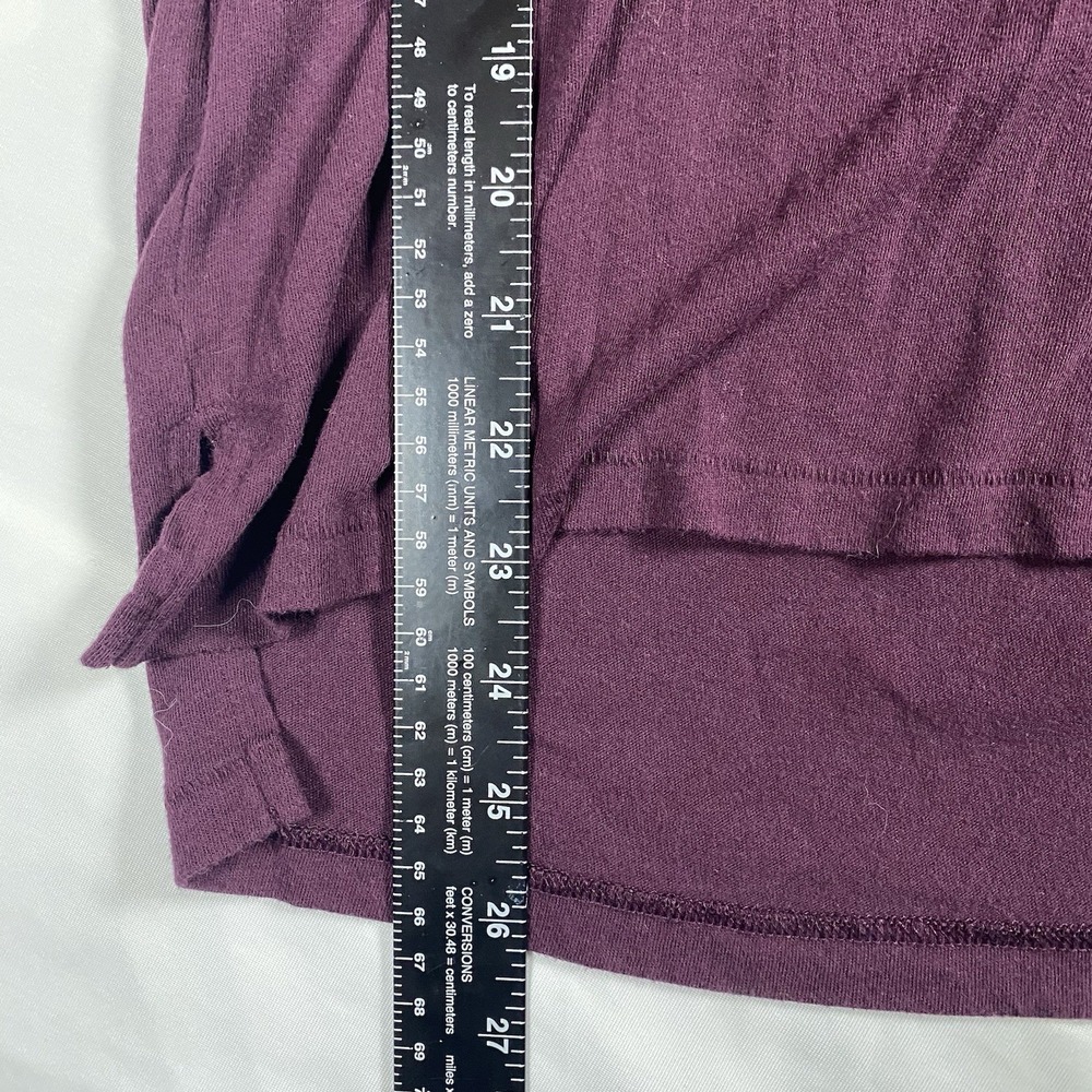 Victoria's Secret PINK Logo Long Sleeve V-Neck Campus Tee - Purple, Small - Picture 5 of 5